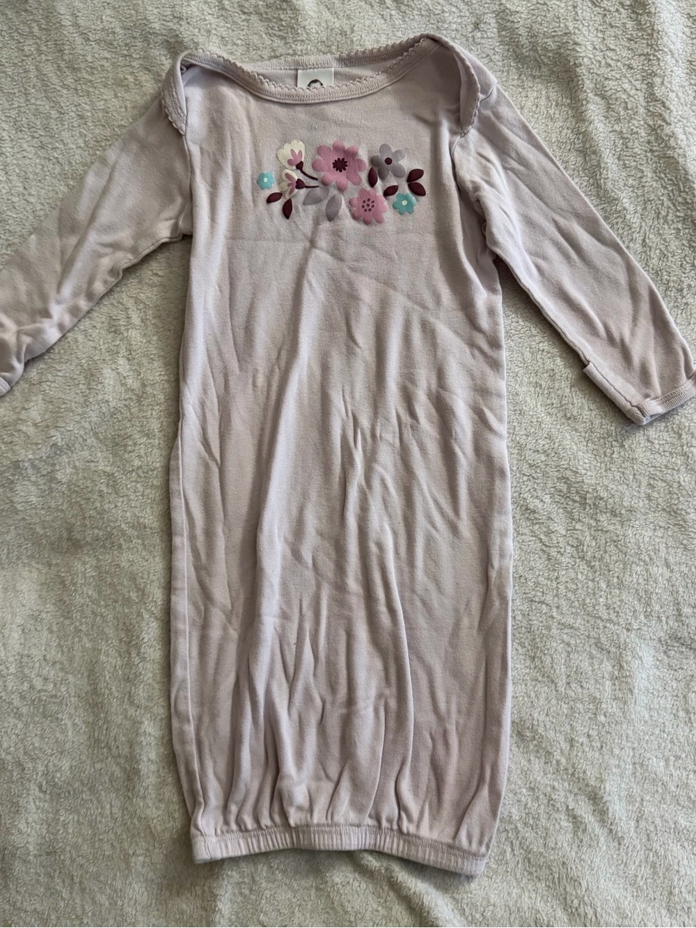 Girls Light Pink Floral Open Bottom Sleep Sack
